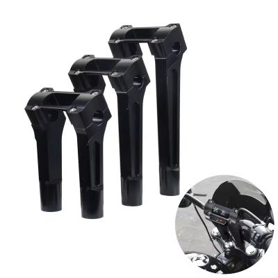 Motorcycle pullback handlebar risers